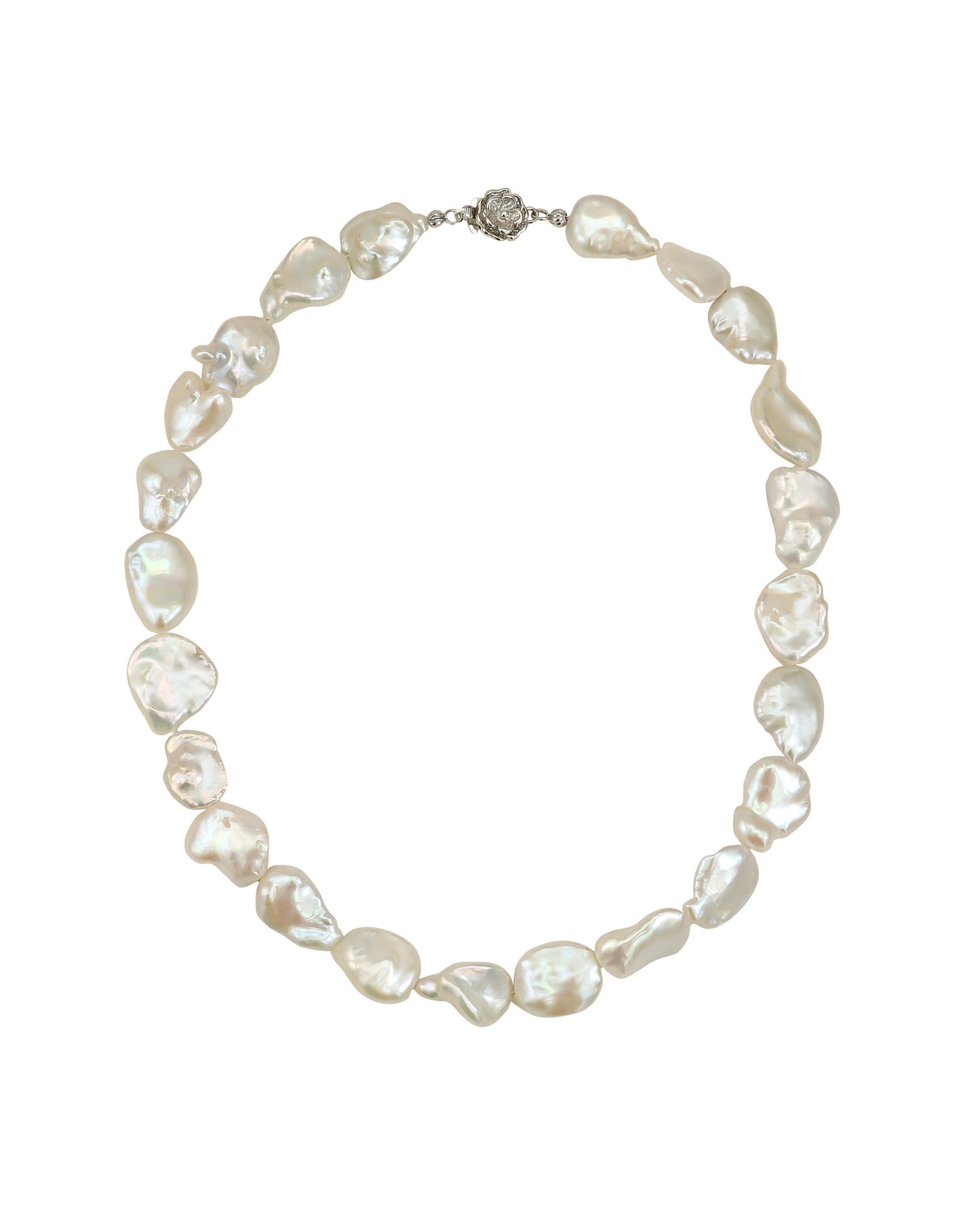 13-15mm White Keshi Necklace