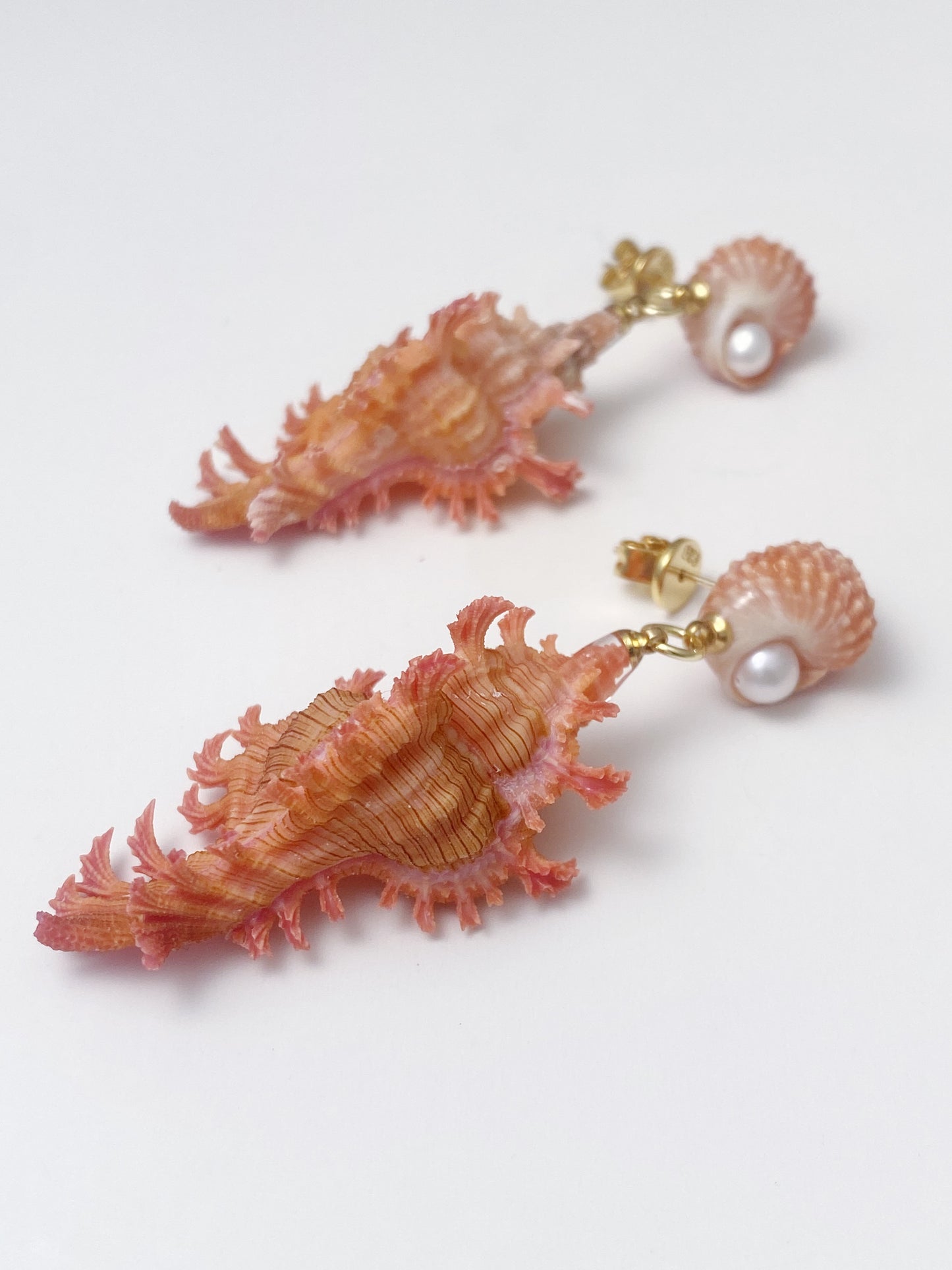 Pink Murex Shell Earrings