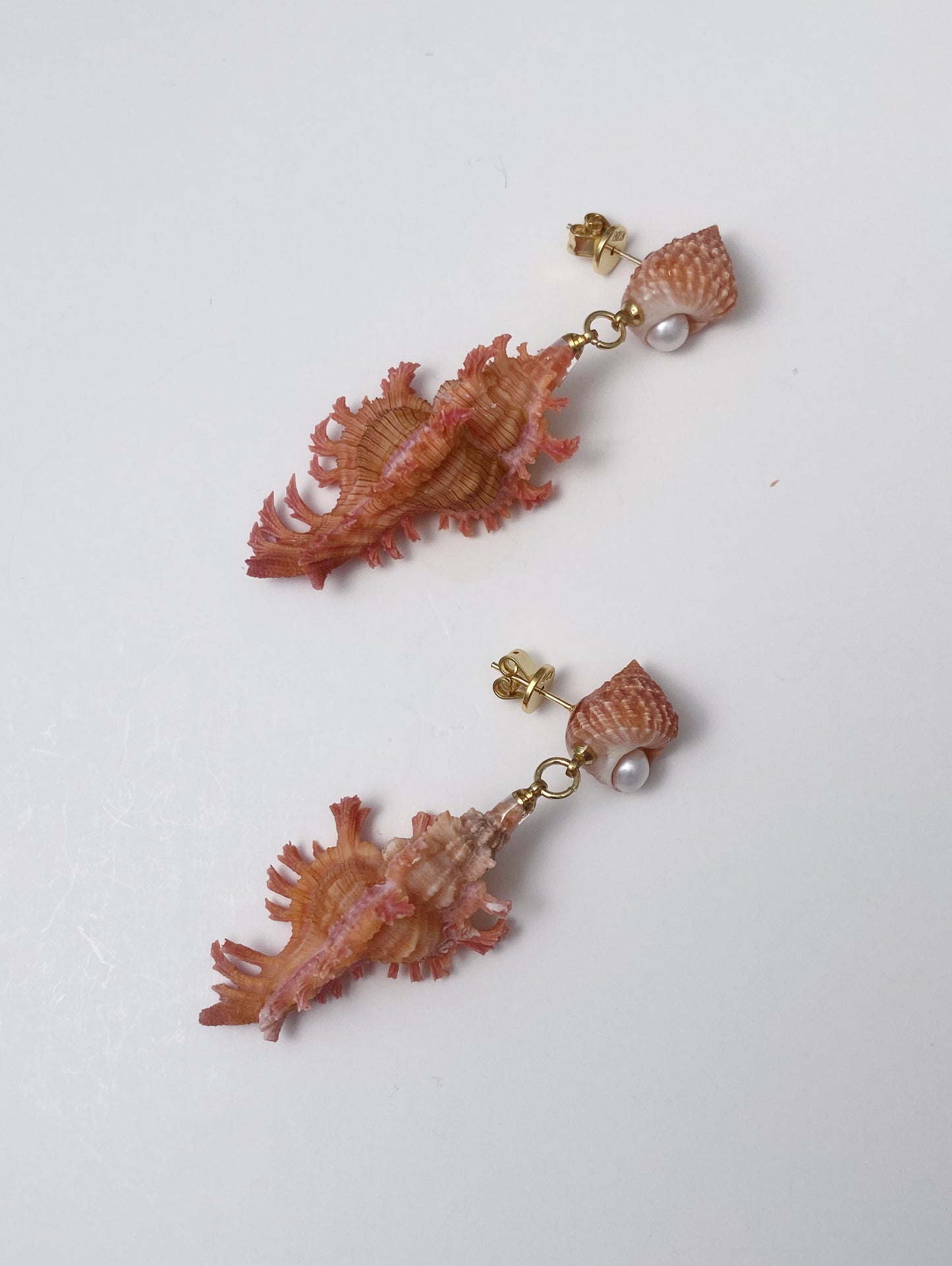 Pink Murex Shell Earrings