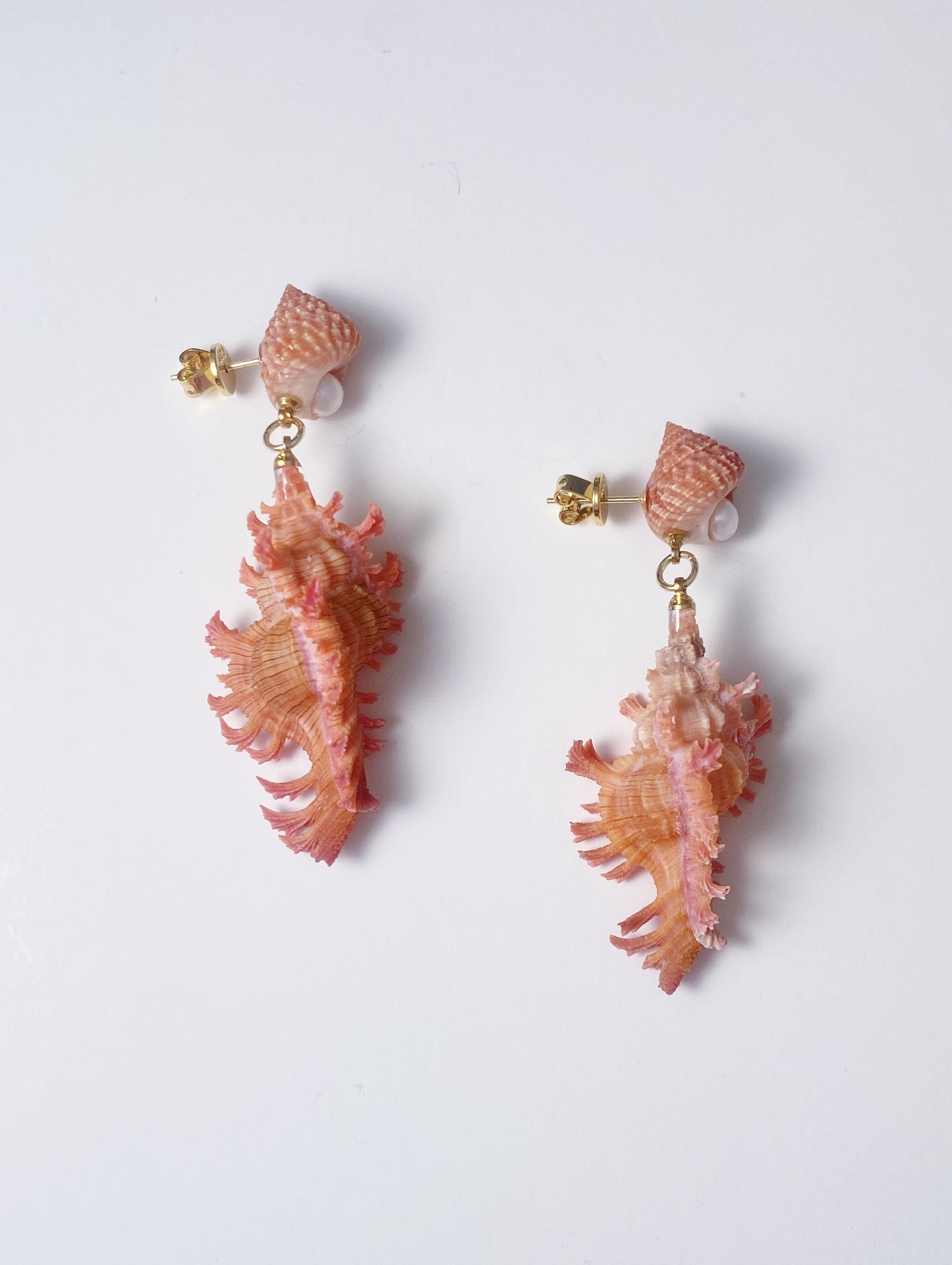 Pink Murex Shell Earrings