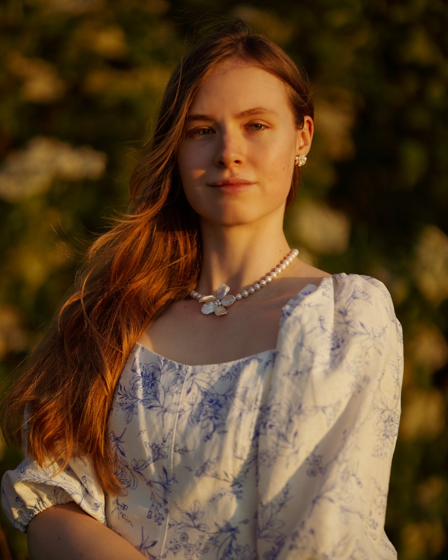 Classic Keshi Pearl Flower Necklace №65