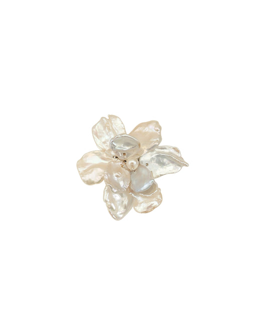 3D Keshi Pearl Flower Ring №50