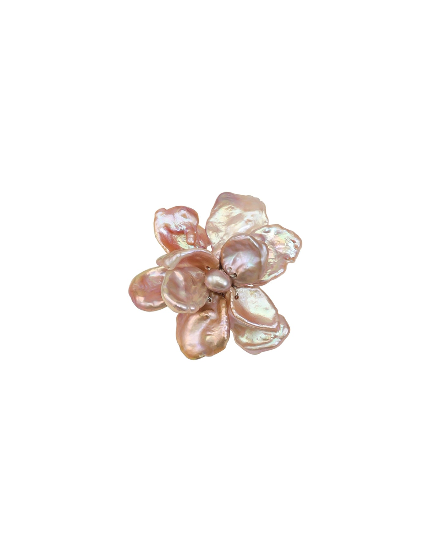 3D Keshi Pearl Flower Ring №50