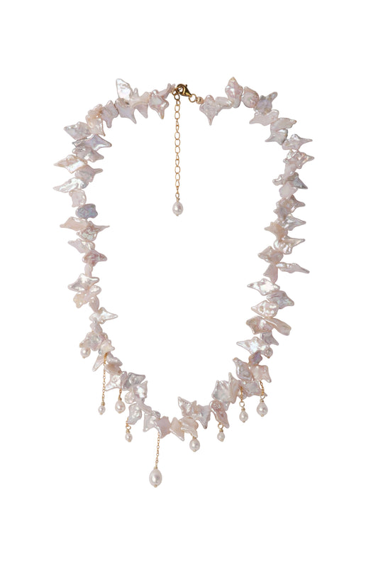 Petal Garland Pearl Drop Necklace №69