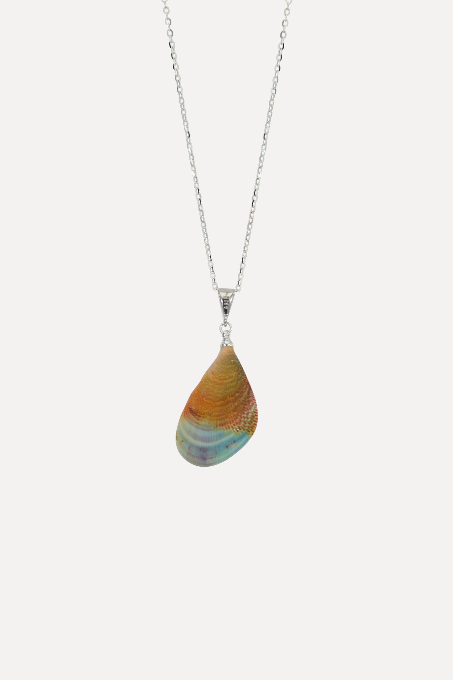 Rainbow Mussel Pearl Pendant Necklace